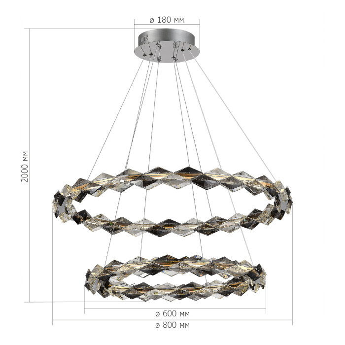 Подвесной светильник ST LUCE DIAMANTA SL6009.103.02