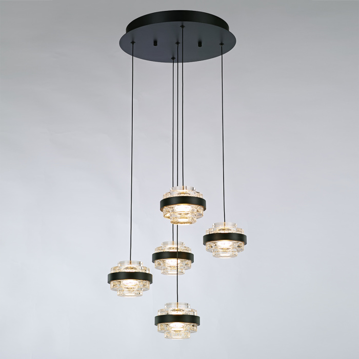 Подвесной светильник Delight Collection Indiana MD22030002-5A black/clear