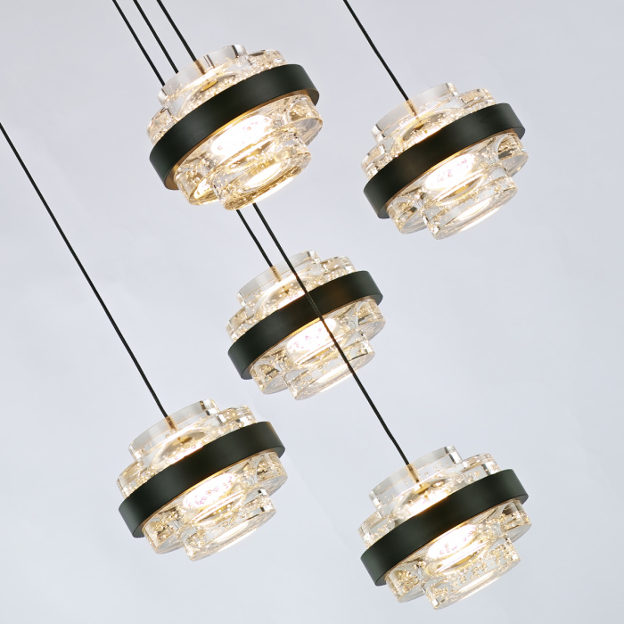 Подвесной светильник Delight Collection Indiana MD22030002-5A black/clear