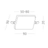 Светильник встраиваемый Белый LED 1*8W 3000K 690Lm Ra80 120° IP20 L90xW90xH20 85-265V ST700.038.08