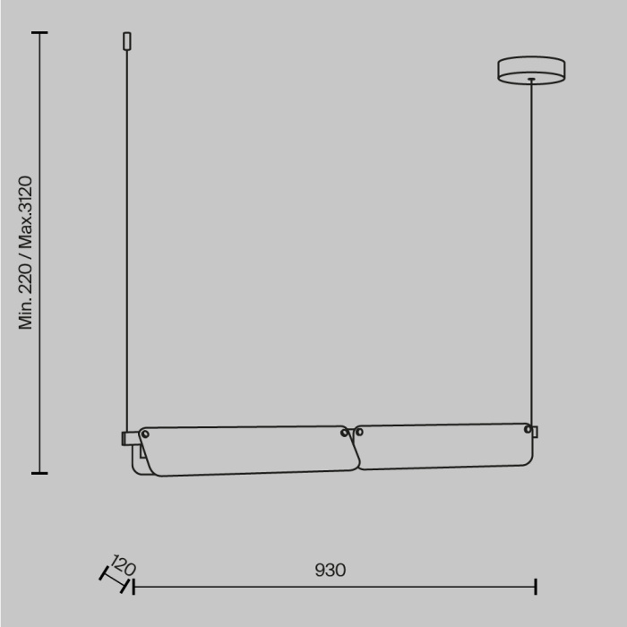 Подвесной светильник Maytoni Flat MOD296PL-L20BC3K