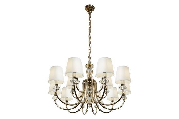 Подвесная люстра iLamp Magic P2344-10+5 Никель+белый