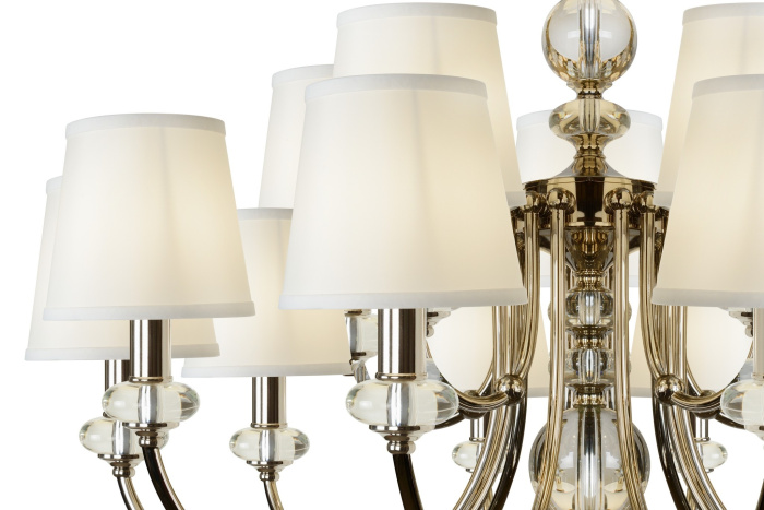 Подвесная люстра iLamp Magic P2344-10+5 Никель+белый