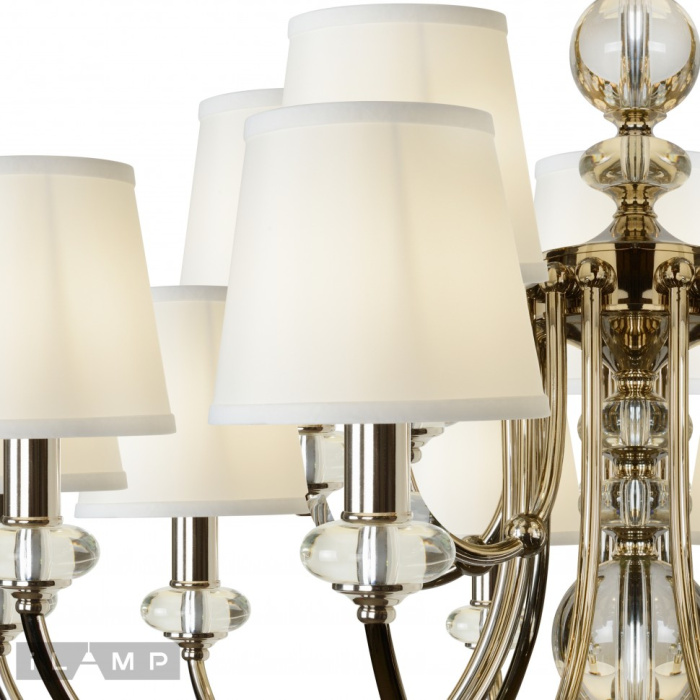 Подвесная люстра iLamp Magic P2344-10+5 Никель+белый