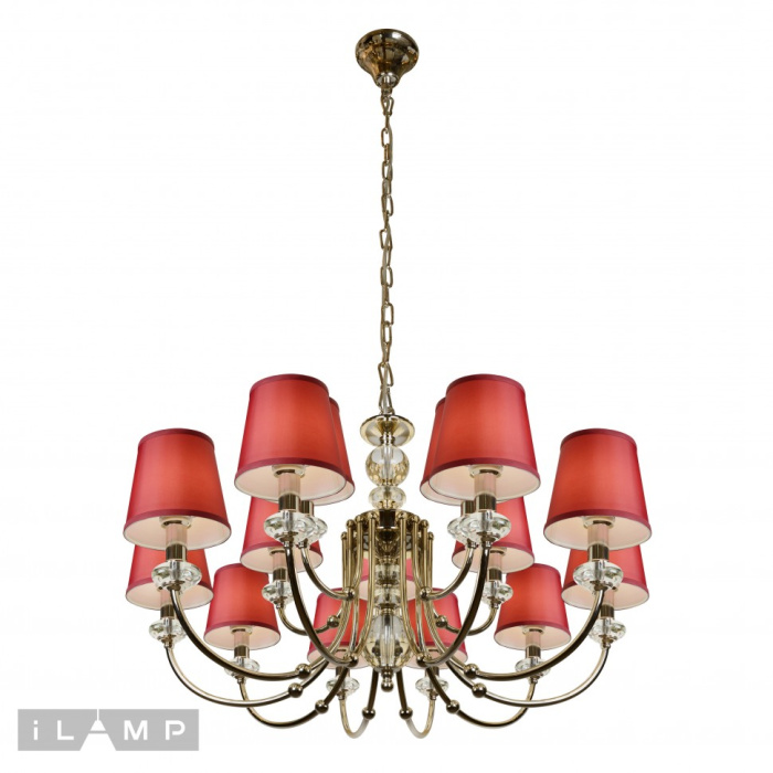 Подвесная люстра iLamp Magic P2344-10+5 Никель+белый