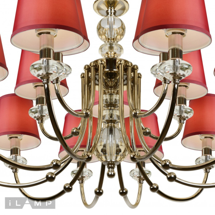 Подвесная люстра iLamp Magic P2344-10+5 Никель+белый