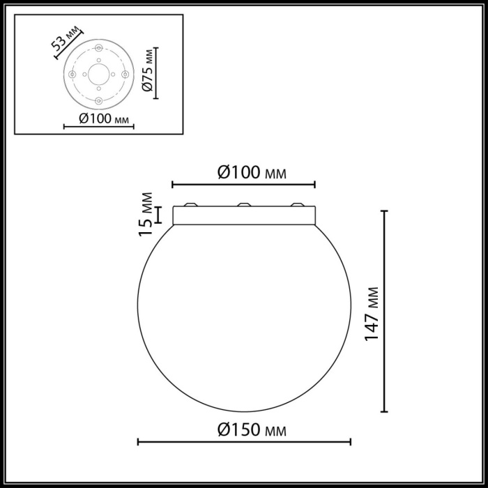 Потолочный светильник ODEON LIGHT MIDCENT 7109/1C