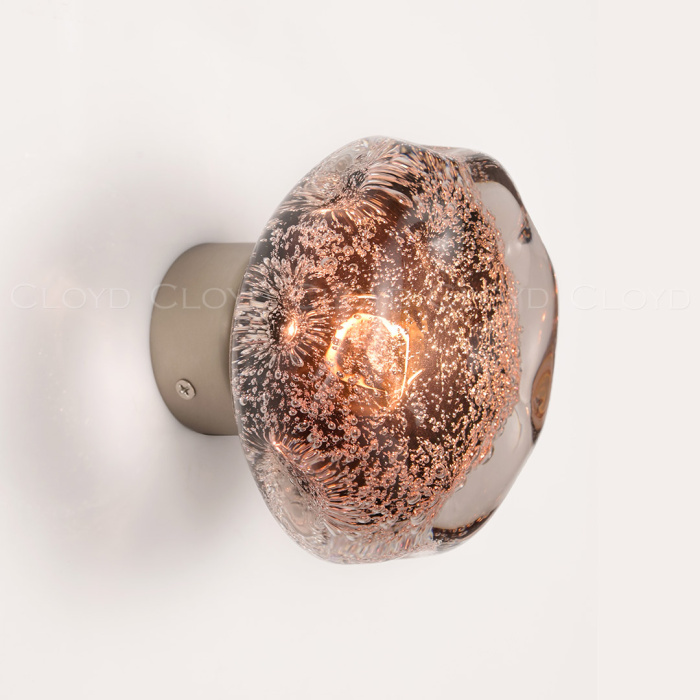 Бра Cloyd VOCAL W1 / латунь - розовое стекло (арт.20365)