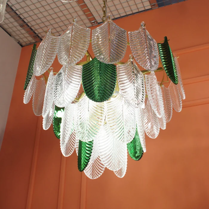 Люстра Cloyd BONGA-C C13 / Ø67 см - зелен. стекло (арт.10645)