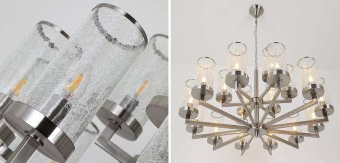 Люстра LIAISON TWO-TIER Chandelier 18 Silver ImperiumLoft