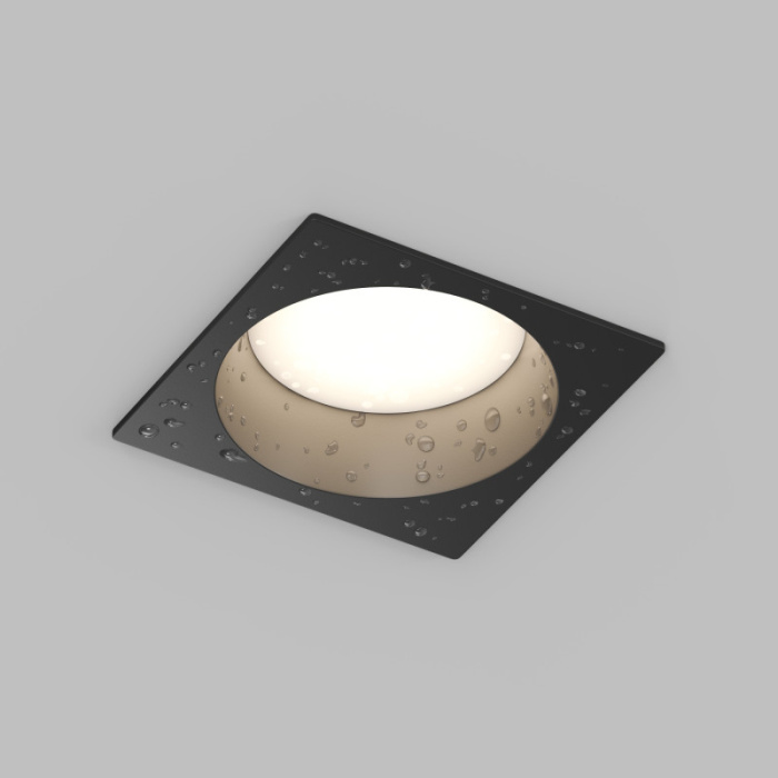 Точечный встраиваемый влагозащищенный светильник DEEP DK3104-BK