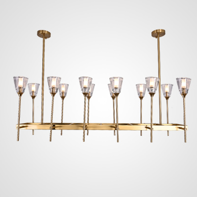 Люстра TORCHE DE VERRE Linear Chandelier 12 ImperiumLoft