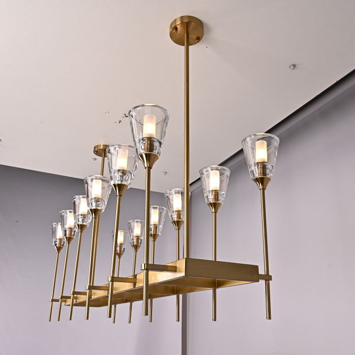 Люстра TORCHE DE VERRE Linear Chandelier 12 ImperiumLoft