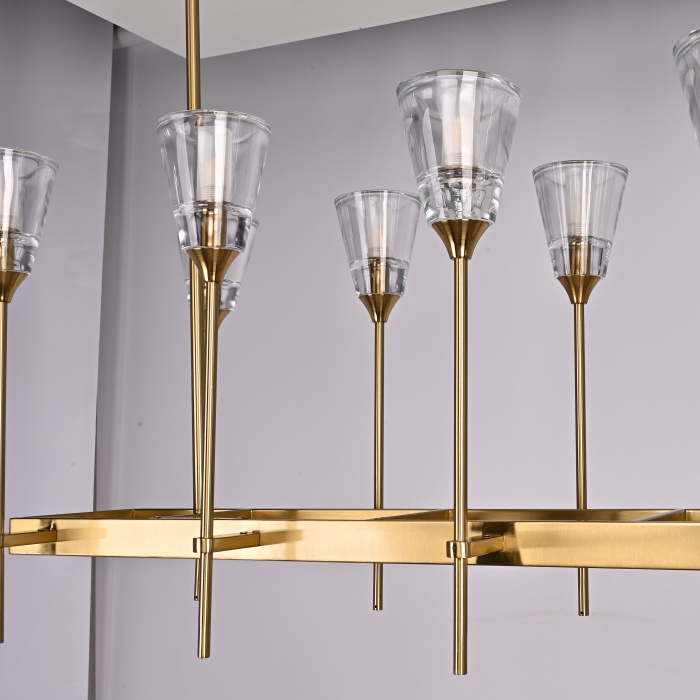 Люстра TORCHE DE VERRE Linear Chandelier 12 ImperiumLoft