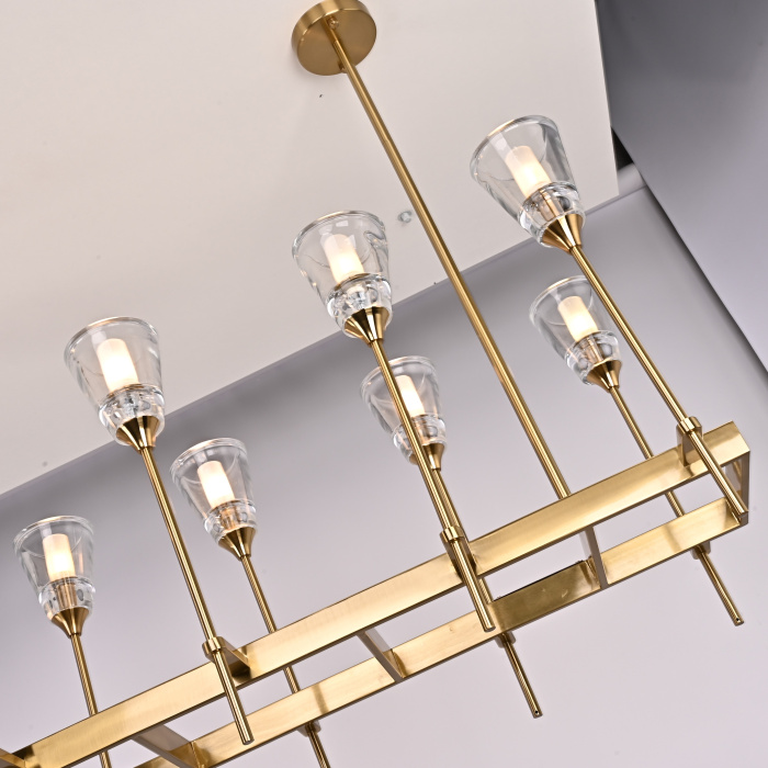 Люстра TORCHE DE VERRE Linear Chandelier 12 ImperiumLoft