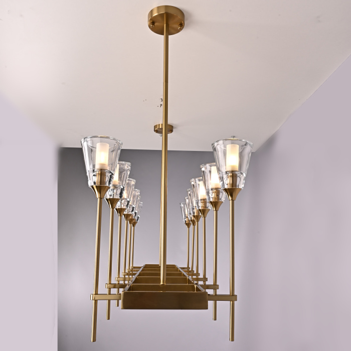 Люстра TORCHE DE VERRE Linear Chandelier 12 ImperiumLoft