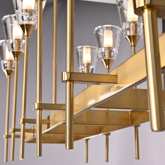 Люстра TORCHE DE VERRE Linear Chandelier 12 ImperiumLoft