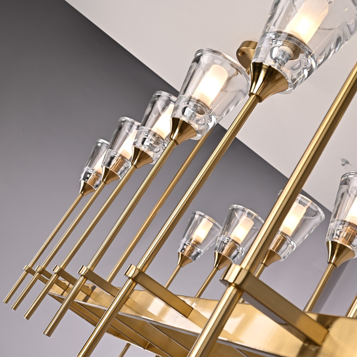 Люстра TORCHE DE VERRE Linear Chandelier 12 ImperiumLoft