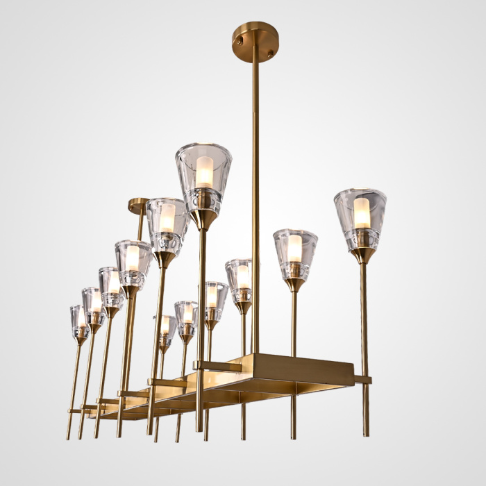 Люстра TORCHE DE VERRE Linear Chandelier 12 ImperiumLoft