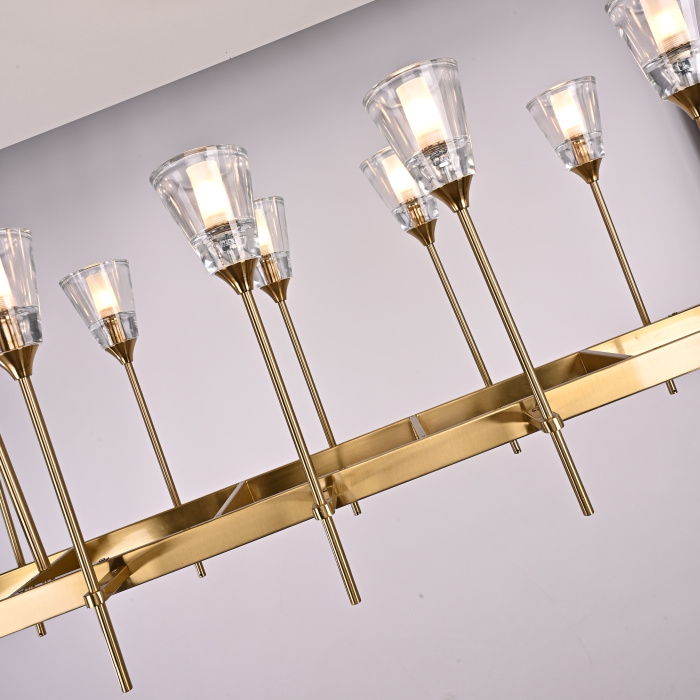 Люстра TORCHE DE VERRE Linear Chandelier 12 ImperiumLoft