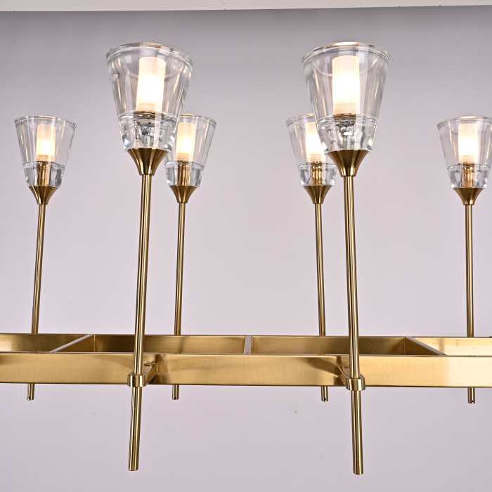 Люстра TORCHE DE VERRE Linear Chandelier 12 ImperiumLoft