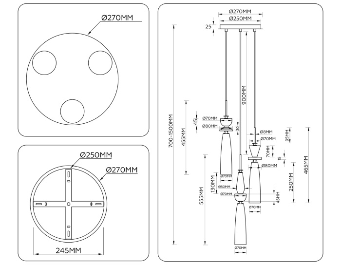 Подвесной светильник HIGH LIGHT AMBRELLA LIGHT LH75367