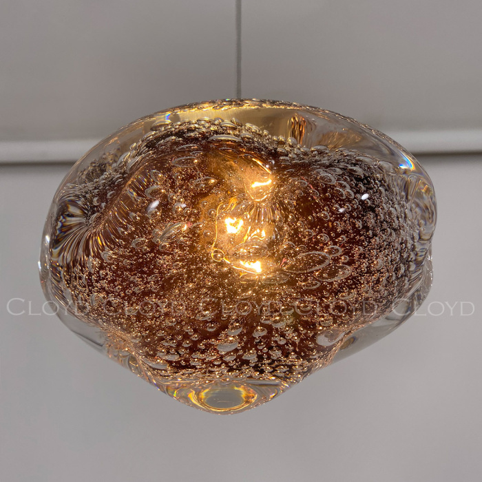 Подвесной светильник Cloyd VOCAL P1 / хром - розовое стекло (арт.11346)