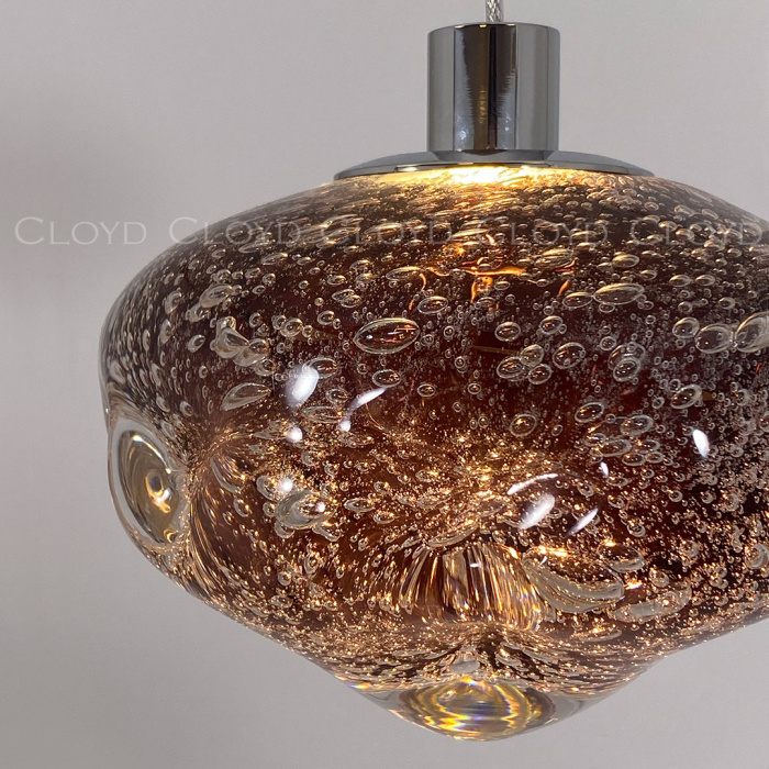 Подвесной светильник Cloyd VOCAL P1 / хром - розовое стекло (арт.11346)