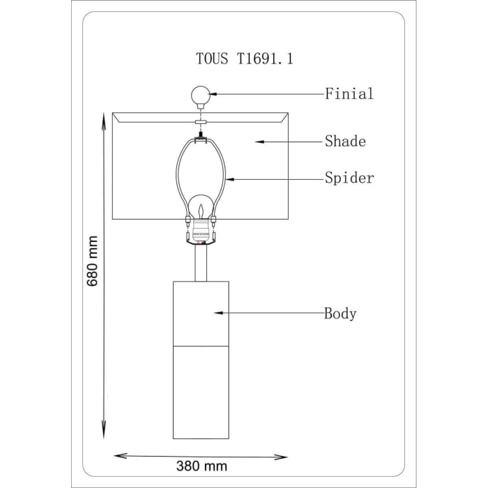 Настольная лампа Lucia Tucci TOUS T1691.1