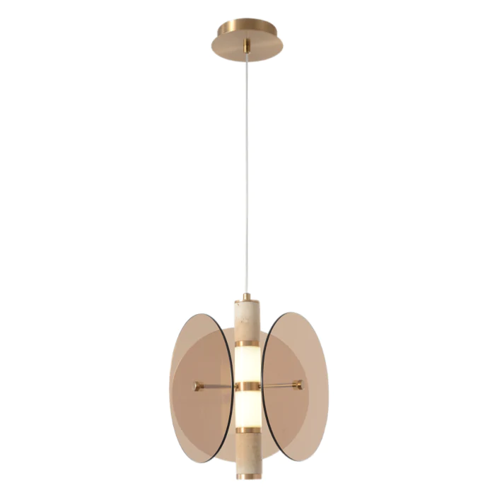 Светильник подвесной Crystal Lux AMARILLO SP12W LED BRASS