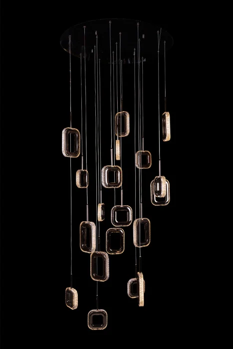 Подвесная люстра Leon Theona LE7701/19 Black Chrome