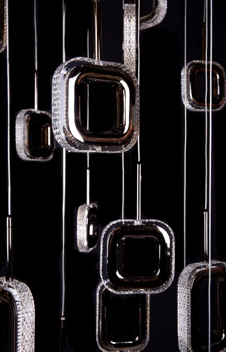 Подвесная люстра Leon Theona LE7701/19 Black Chrome