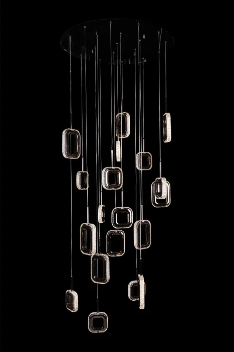 Подвесная люстра Leon Theona LE7701/19 Black Chrome