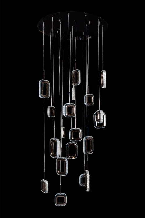 Подвесная люстра Leon Theona LE7701/19 Black Chrome