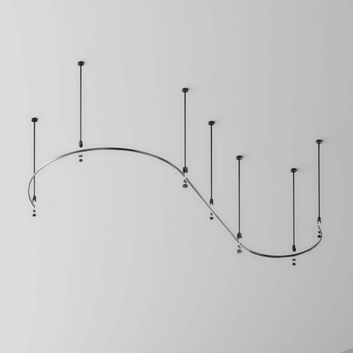 Шинопровод круглый из полукругов Maytoni Busbar trunkings Flarity TRX154-2SR-D1200-B
