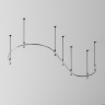 Шинопровод круглый из полукругов Maytoni Busbar trunkings Flarity TRX154-2SR-D1200-B