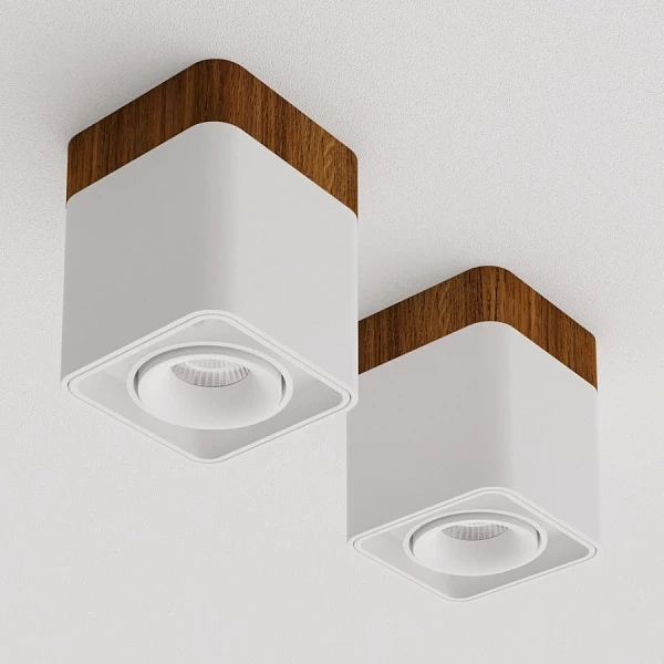 Накладной светильник Ledron TUBING Wooden 30 White