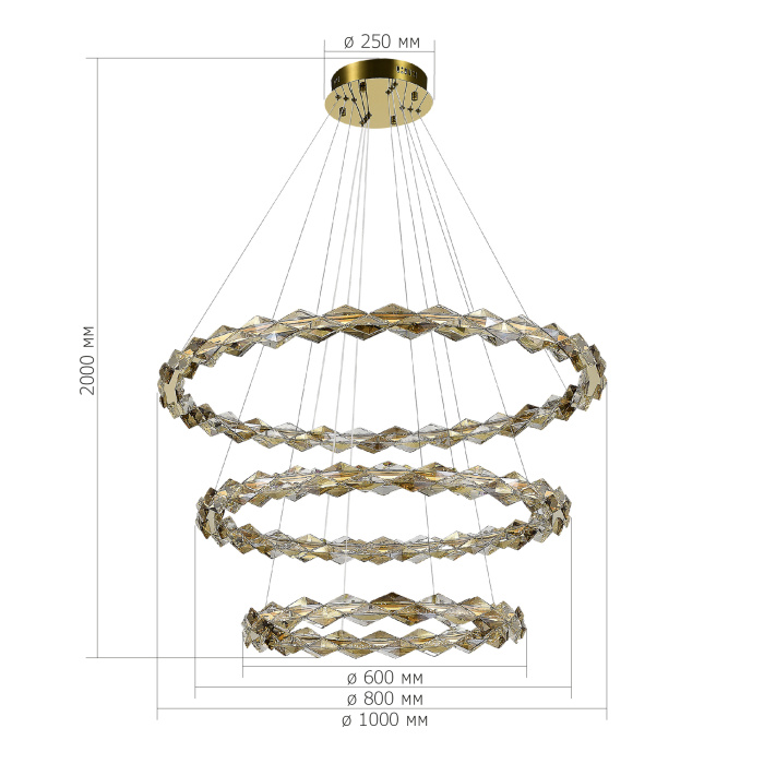 Подвесной светильник ST LUCE DIAMANTA SL6009.203.03