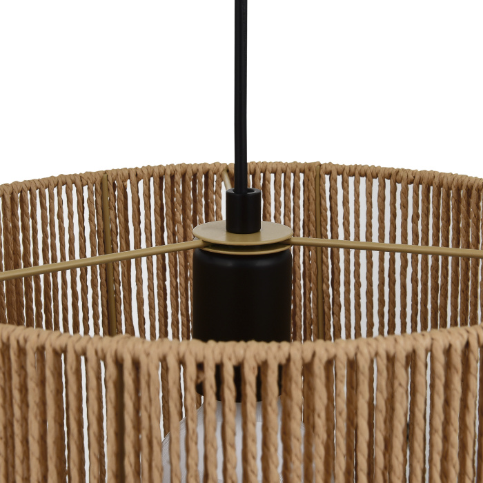 Светильник подвесной бежевый/черный E27 1*40W SLE6024-603-01