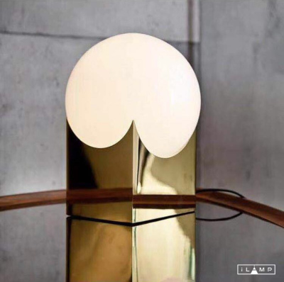 Настольный светильник iLamp GOLDEN 10213T/1-D200 MATT GOLD&amp;WHITE