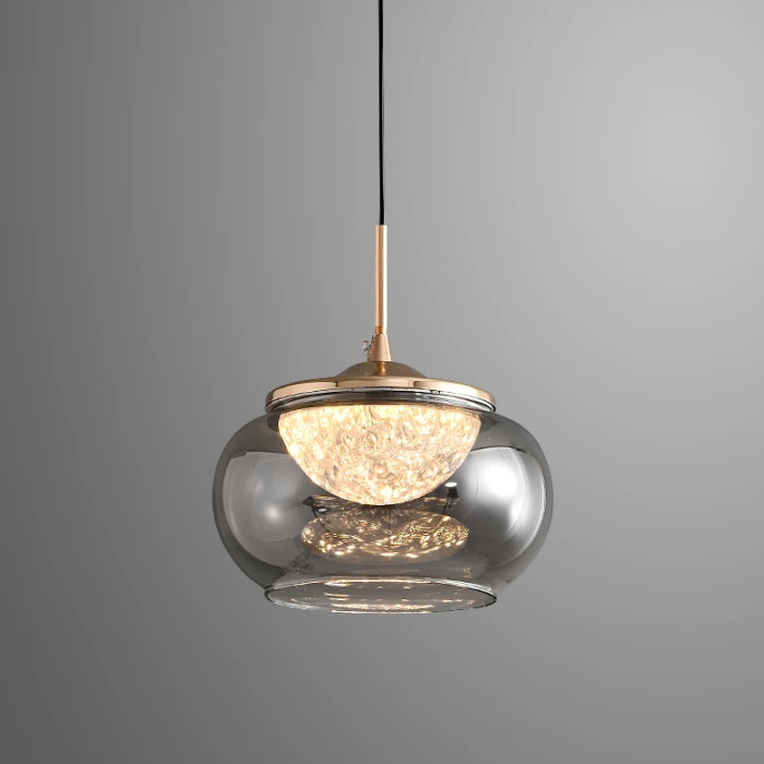 Подвесной светильник Delight Collection MT9128 MT9128-1H gold/smoke