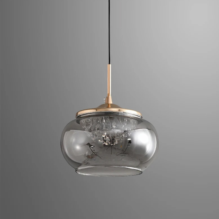 Подвесной светильник Delight Collection MT9128 MT9128-1H gold/smoke