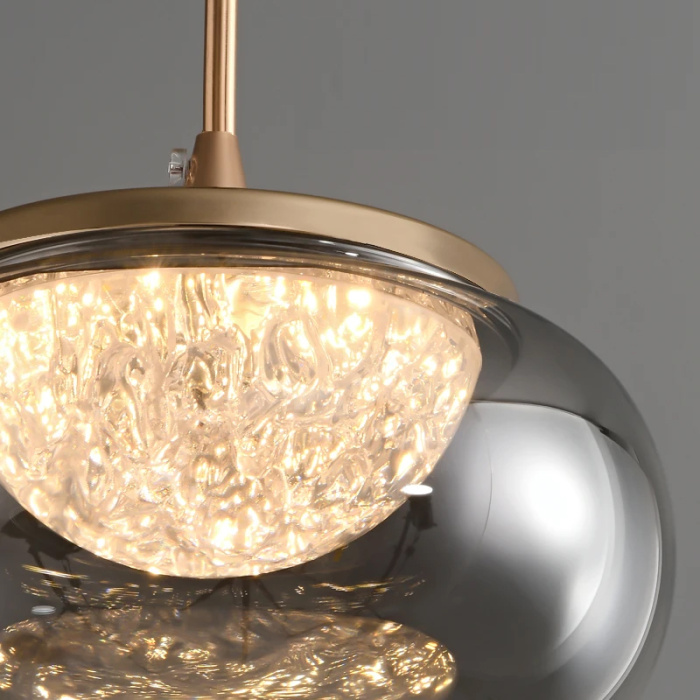 Подвесной светильник Delight Collection MT9128 MT9128-1H gold/smoke