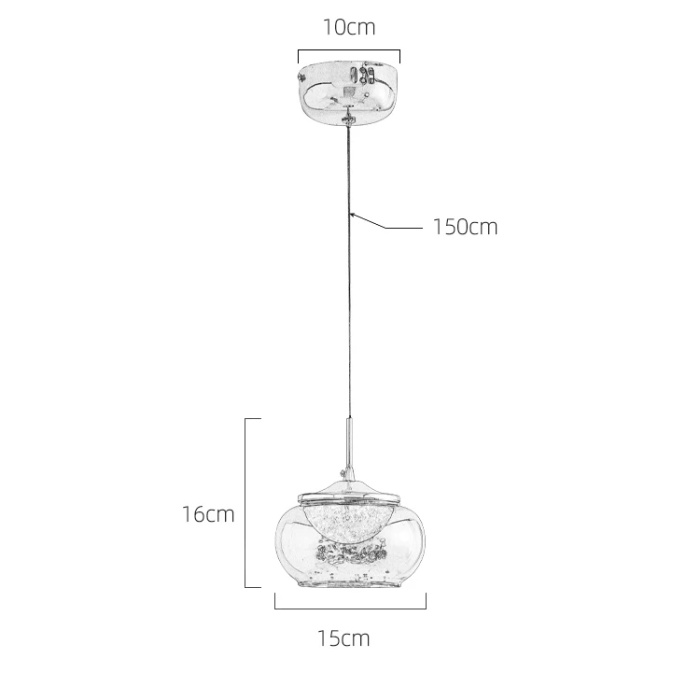 Подвесной светильник Delight Collection MT9128 MT9128-1H gold/smoke
