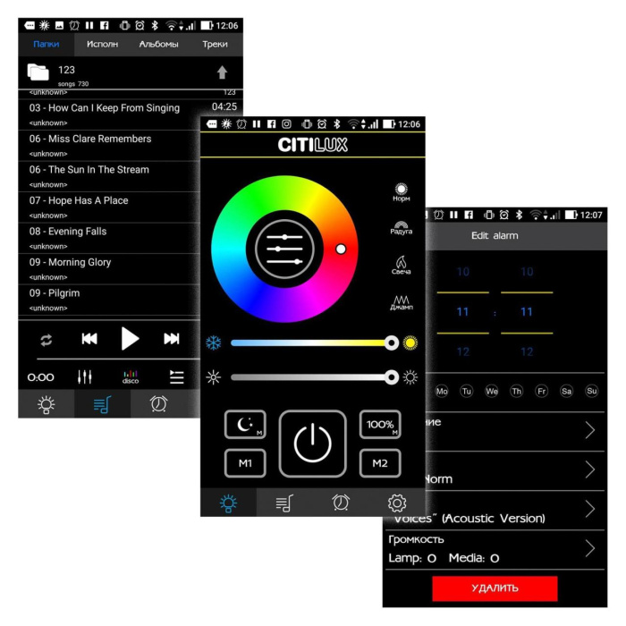 Потолочный светодиодный светильник Citilux Light & Music CL703M60