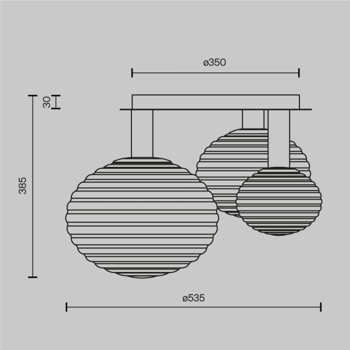 Накладная люстра Maytoni Reels MOD268CL-03G