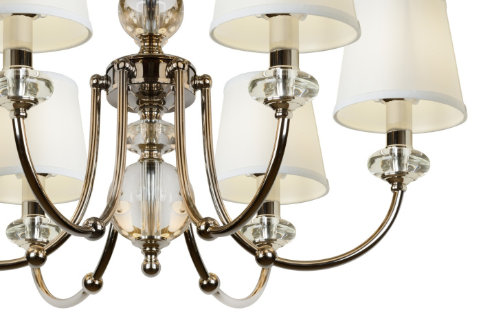 Подвесная люстра iLamp Magic P2344-6 Никель+белый