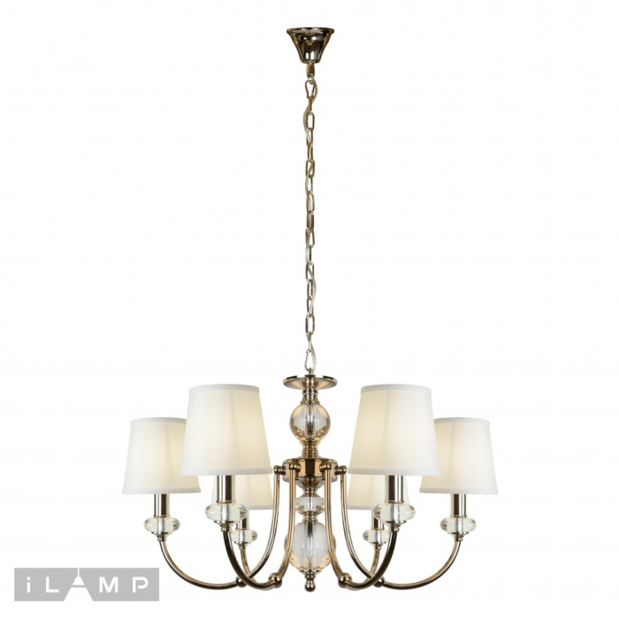 Подвесная люстра iLamp Magic P2344-6 Никель+белый