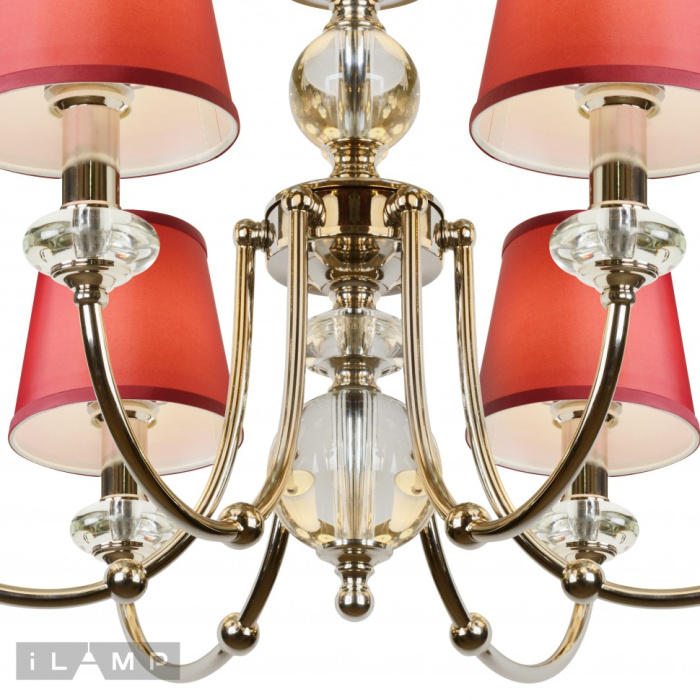 Подвесная люстра iLamp Magic P2344-6 Никель+белый