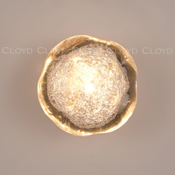 Бра Cloyd VOCAL W1 / латунь - прозрачн. стекло (арт.20366)